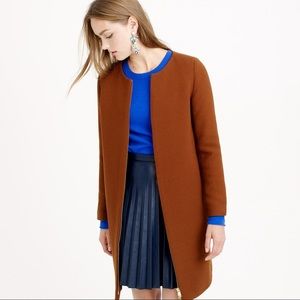J. Crew Double Cloth Collarless Coat
